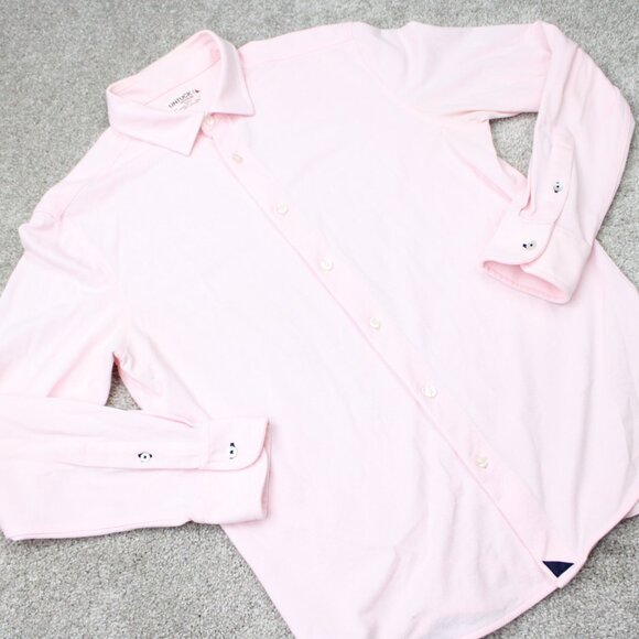 UNTUCKIT Shirt Mens Medium Pink 100% Cotton Long Sleeve Button Up - Picture 8 of 14